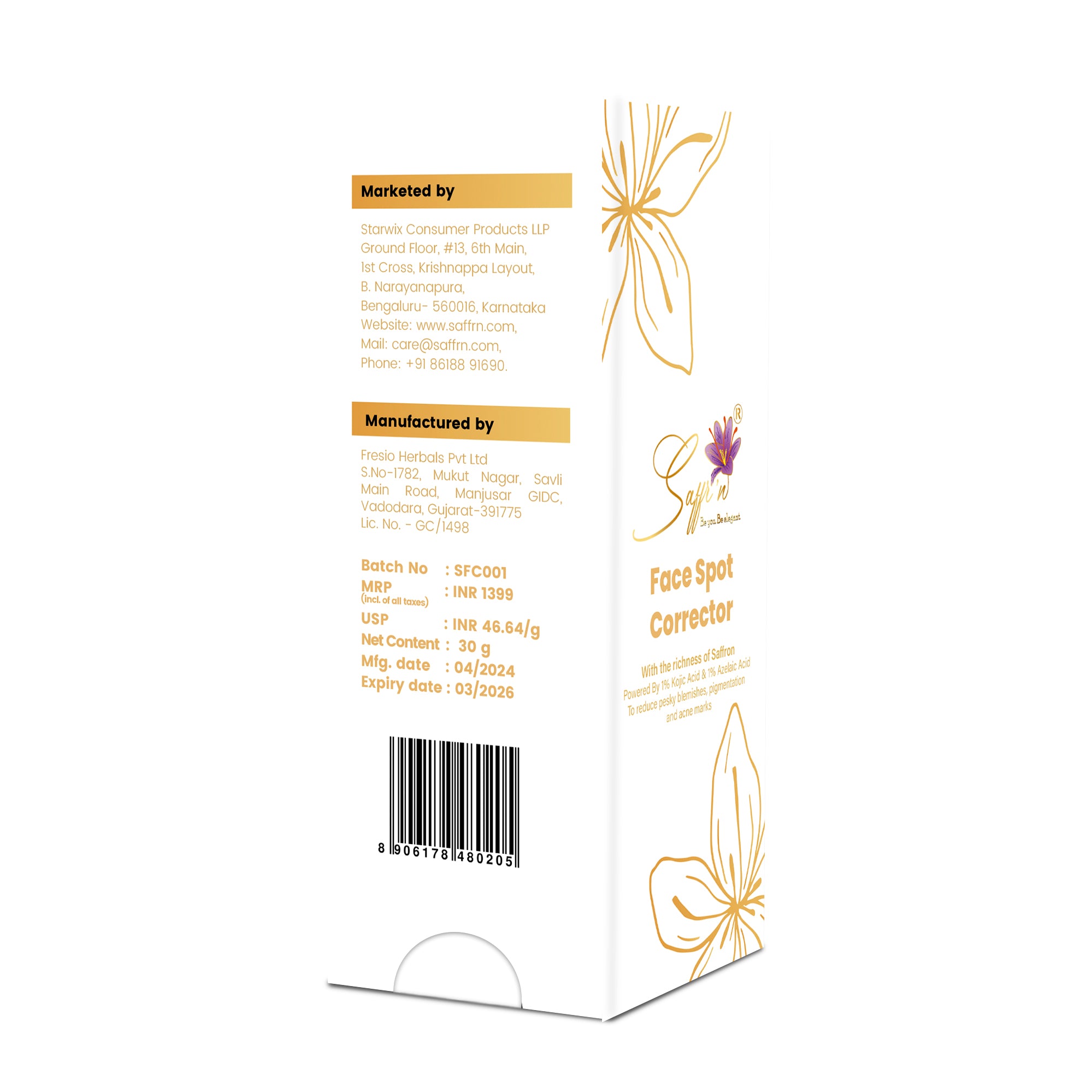 Saffr'n Face Spot Corrector